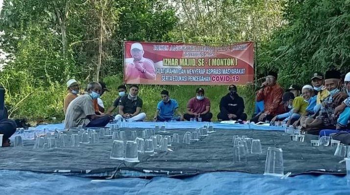 Lubuk larangan di Desa Karang Berahi, Kecamatan Pamenang menjadi tempat reses anggota DPRD Provinsi Jambi, Izhar Majid Sabtu (24/7/2021). Serap aspirasi, hingga permasalahan PETI jadi bahasan.