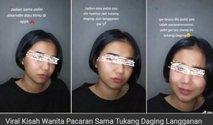 Beredar sebuah video di Media Sosial TikTok, kisah seorang wanita yang pacaran dengan tukang daging, ternyata adalah seorang anggota Polisi.