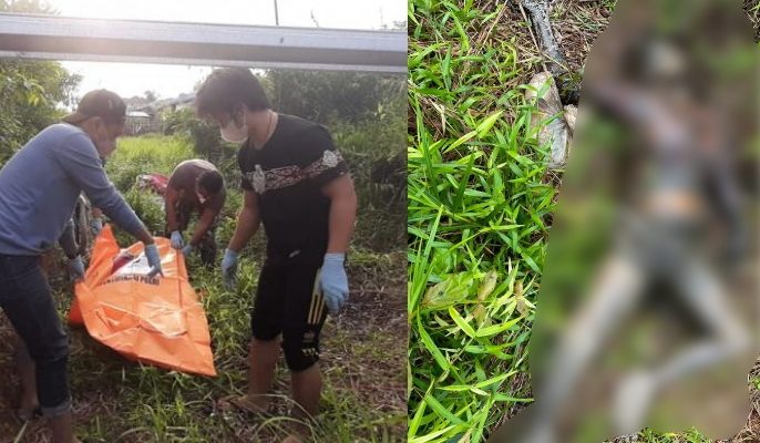Warga perumahan BTN Pelangi Jabung Raya Asri RT.08 Kelurahan Patunas Kecamatan Tungkal Ilir Kabupaten Tanjabbar, di gegerkan dengan penemuan sesosok mayat perempuan dalam keadaan membusuk, Senin (20/9/21).