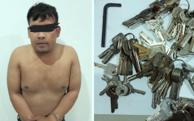 Nasib naas AP tak terelakkan saat terciduk mau demi curi laptop di sebuah kamar kos, Ia yang sudah capek-capek bobol pintu malah dibekuk aparat kepolisian. Pria malang ini pun terancam 7 tahun penjara alias Bui.