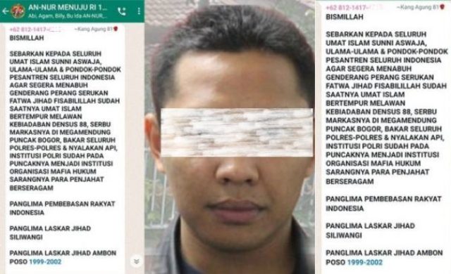 Sosok Agung Wijayanto mendadak ramai di perbincangkan usai beredar tangkapan layar seruan jihad lawan Densus 88 Antiteror dan bakar seluruh Polres di Indonesia.