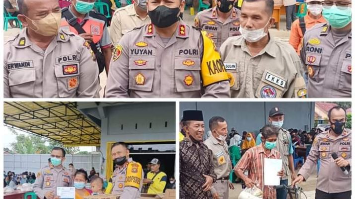 Gencar gencar vaksinasi massal di bumi Sailun Salimbai, Kapolres Muaro Jambi juga berikan Doorprize menarik pada warga yang beruntung, saat ikut di vaksin. 