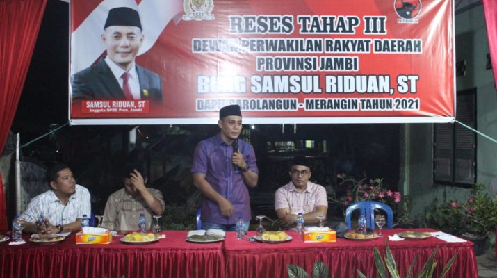 Anggota Dewan Provinsi Jambi Dapil Sarolangun-Merangin Samsul Riduan ST, melakukan reses yang bertepatan di Kecamatan Sarolangun yang meliputi Enam kelurahan, dalam Kecamatan Sarolangun.