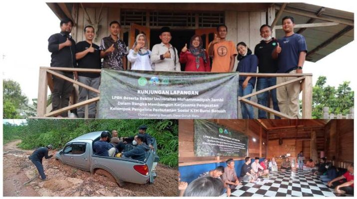 Universitas Muhammadiyah Jambi apresiasi pengelolaan perhutanan kolaborasi KTH Bertuah di Mandiangin, Sarolangun. Wakil Rektor turun langsung  