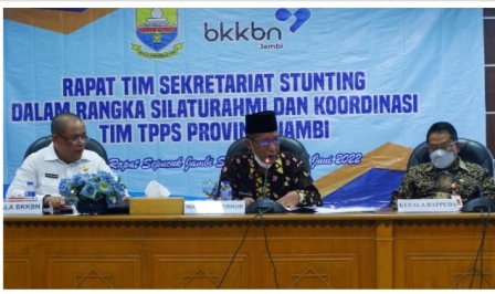 Wakil Gubernur Jambi, Abdullah Sani mengemukakan sinergitas merupakan salah satu kunci dalam upaya percepatan penurunan stunting.