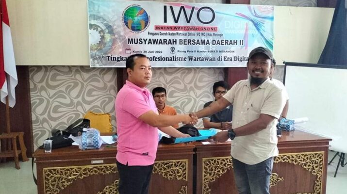 Musyawarah Bersama Daerah (Mubesda) IWO Kabupaten Merangin berjalan dengan sukses, khususnya pemilihan tampuk kepemimpinan