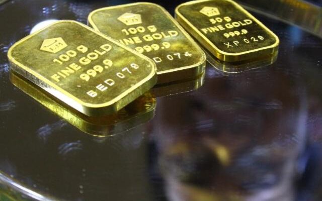Emas Pegadaian masih loyo hingga perdagangan hari ini. Harga Emas Antam Stagnan di level Rp1.034.000 per gram pada Rabu, 22 Juni 2022.