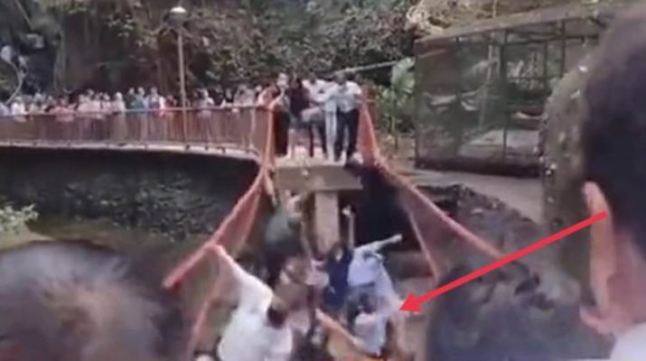 Media sosial gempar dengan rekaman video amatir. Dalam video itu, walikota ikut terjatuh saat resmikan jembatan yang malah ambruk.