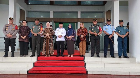 Wakil Presiden Republik Indonesia K. H. Ma’ruf Amin dan Ibu Hj. Wury Ma’ruf Amin beserta rombongan melaksanakan kunjungan ke Provinsi Jambi