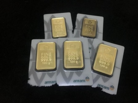 Harga emas batangan Antam pecahan 1 gram di PT Pegadaian (Persero) pada hari ini, Sabtu 16 Juli 2022, dibanderol seharga Rp 997.000