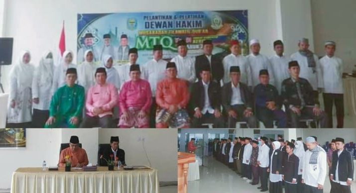 Bupati Kerinci diwakili Sekretaris Daerah Zainal Efendi memimpin acara Pelantikan dan Pelatihan Dewan Hakim dan Panitera, Kamis (30/06/2022).