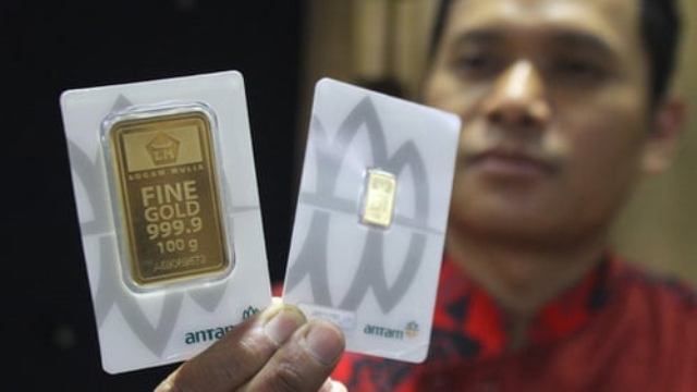 Harga emas batangan Antam pecahan 1 gram di PT Pegadaian (Persero) pada hari ini, Sabtu (17/9/2022).