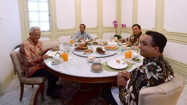 Jokowi dan 3 capres santap siang di Istana Merdeka, Jakarta, Senin (30/10/2023). Yang menarik, menu apa saja yang terhidang dari para pesohor negeri itu. 