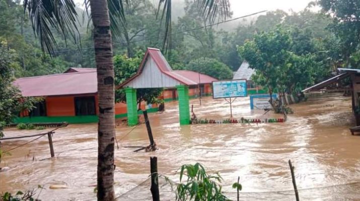 Banjir mengenangi sejumlah wilayah di Kabupaten Merangin di pekan ke II, awal 2024. Namun syukurlah, tak ada darurat dan status kesehatan banjir Merangin aman.