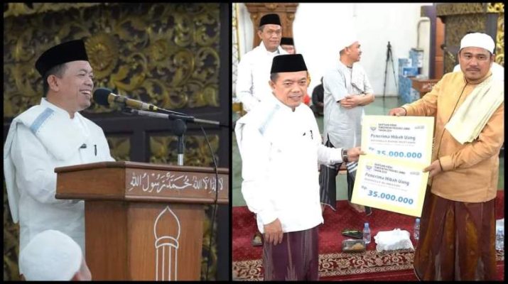 Gubernur Jambi Dr. H. Al Haris, S.Sos., MH menyerahkan bantuan dana hibah sebesar 270 juta rupiah. Bantuan ini dana APBD Provinsi Jambi dan CSR