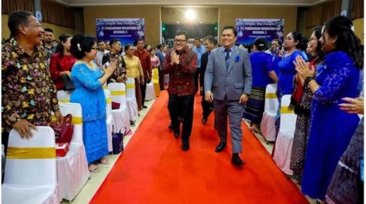Ratusan karyawan PT Perkebunan Nusantara IV Regional III, PTPN IV PalmCo larut dalam kebahagiaan perayaan Natal Oikumene Karyawan PTPN IV
