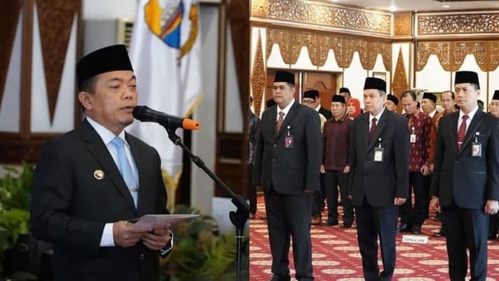 Gubernur Jambi, Dr. H. Al Haris, S.Sos., MH., secara resmi melantik jajaran direksi baru Bank Jambi di Auditorium Rumah Dinas, Senin (01/09/2025) pagi.