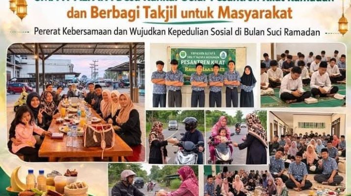 Kegiatan penuh kebersamaan dan kepedulian sosial dilaksanakan oleh keluarga besar SMA IT ALFAFA yang beralamat di Desa Kungkai, Jumat (13/3/2026). 