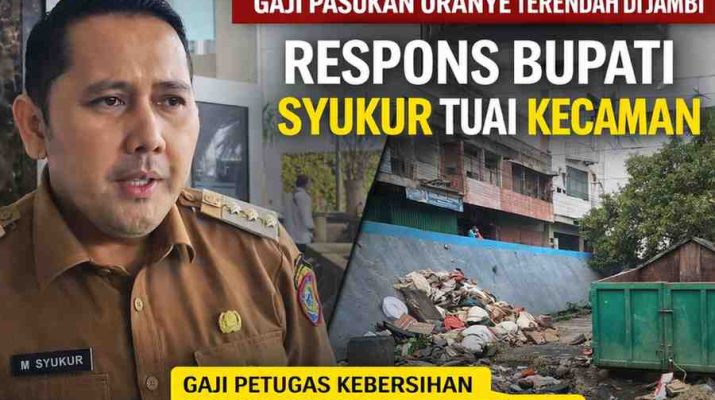 Ketegasan Bupati Syukur akan kebersihan kota, berbanding terbalik dengan kemampuan. Salah satunya, gaji Pasukan Oranye Merangin terendah Seprovinsi Jambi.