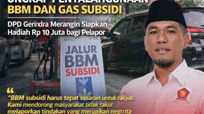 Dewan Pimpinan Daerah (DPD) Partai Gerindra Kabupaten Merangin bahkan menyiapkan hadiah sebesar Rp10 juta bagi masyarakat yang memberikan