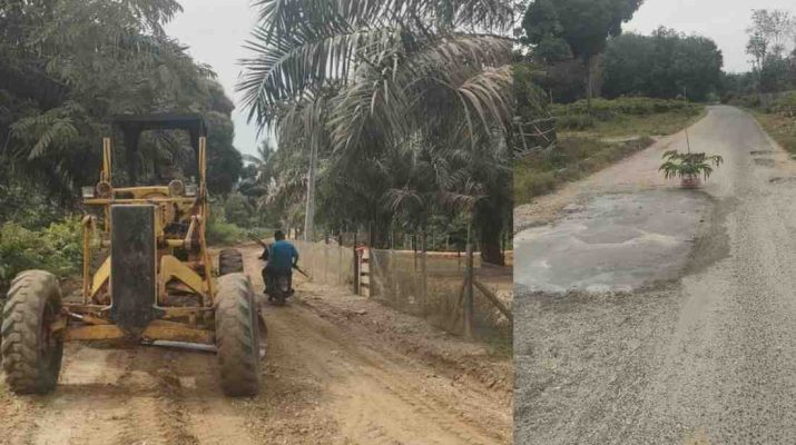 Bantuan perbaikan jalan desa Lidung kabupaten Sarolangun, Jambi tuntas direalisasikan PT Perkebunan Nusantara (PTPN) IV Regional IV Jambi pada Senin (6/4/2026).