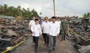 Gubernur Jambi, Al Haris, turun langsung menyambangi korban kebakaran di Kelurahan Teluk Nilau, Kecamatan Pengabuan, Kabupaten Tanjung Jabung Barat