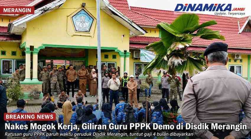 Nakes Mogok Kerja, Giliran Guru PPPK Demo Disdik Merangin