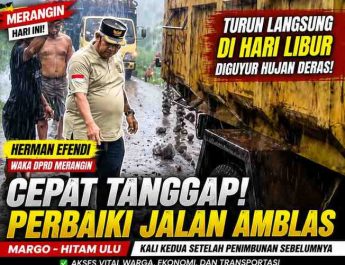 Tak Perlu 5 Bulan, Waka DPRD Merangin Langsung Perbaiki Jalan 