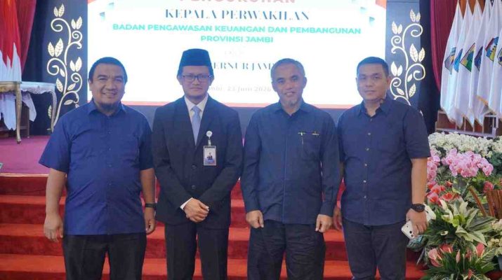 Regional Management (RM) PTPN IV Regional IV, menghadiri pengukuhan Kepala Perwakilan BPKP provinsi Jambi, Selasa (23/6/2026) di rumah dinas Gubernur Jambi.