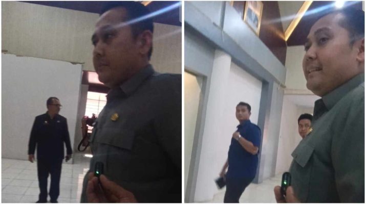 Nakes Merangin 7 bulan tak gajian, Bupati Syukur kabur hindari wartawan usai rapat paripurna di DPRD Merangin, Senin (27/7/2026). Nasib pekerja kesehatan
