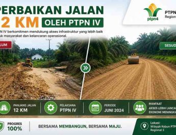 Namun, keluhan itu perlahan memudar alat berat yang mulai meratakan dan mengeraskan jalan desa sepanjang 12 kilometer sejak Kamis (9/7/2026) lalu.