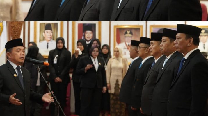 Gubernur Jambi melantik lima Pejabat Pimpinan Tinggi (PPT) Pratama di lingkungan Pemerintah Provinsi Jambi, bertempat di Auditorium Rumah Dinas