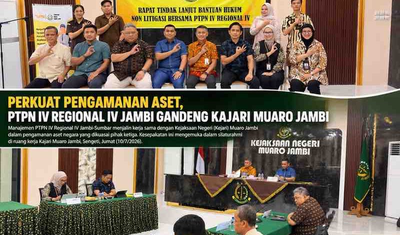 PTPN IV Regional IV menggandeng Kejaksaan Negeri (Kejari) Muaro Jambi dalam pengamanan aset-aset Negara yang dikuasai pihak ketiga di Kabupaten Muaro Jambi.