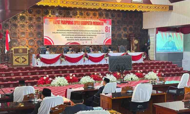DPRD Merangin Gelar Rapat Paripurna Dengarkan Pidato Kenegaraan Presiden Prabowo