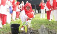 DWP Provinsi Jambi menggelar senam bersama dalam rangka HUT ke-81 RI