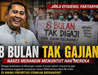 Ilustrasi berita Bupati Merangin M. Syukur dan aksi tenaga kesehatan terkait persoalan gaji yang disebut belum dibayarkan selama delapan bulan.