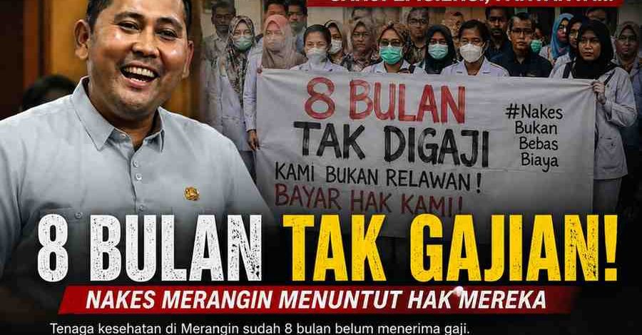Ilustrasi berita Bupati Merangin M. Syukur dan aksi tenaga kesehatan terkait persoalan gaji yang disebut belum dibayarkan selama delapan bulan.