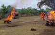 Simulasi penanggulangan karhutla PTPN IV Regional IV bersama Damkar Kabupaten Tebo di Kebun Rimbo Dua