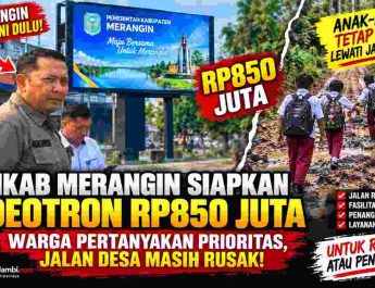 Videotron Rp850 Juta di Merangin Disorot, Warganet Pertanyakan Urgensi di Tengah Jalan Rusak dan Sampah