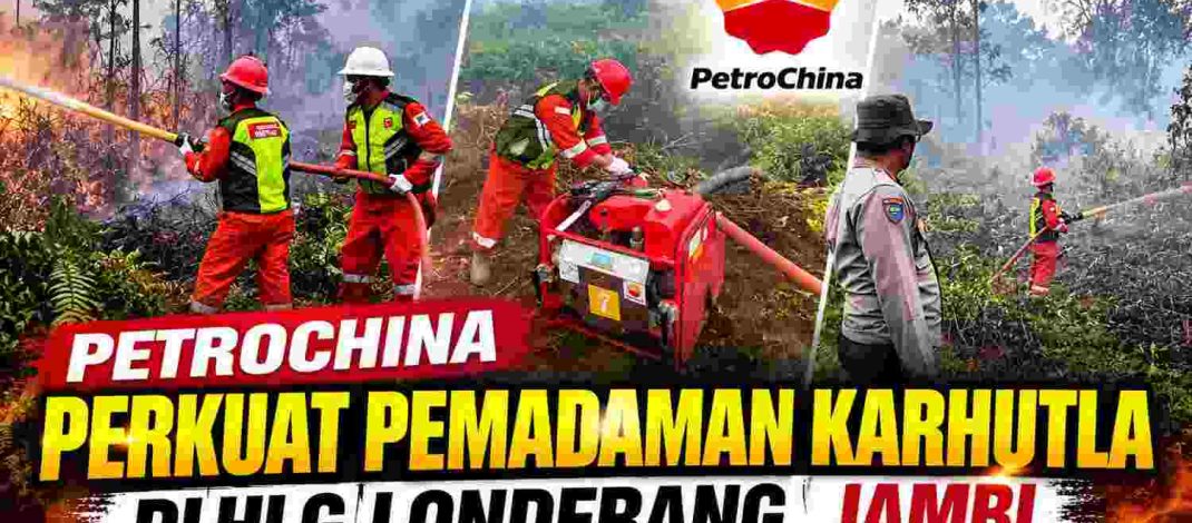 PetroChina bersama tim gabungan memadamkan karhutla di HLG Londerang Jambi