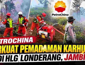 PetroChina bersama tim gabungan memadamkan karhutla di HLG Londerang Jambi