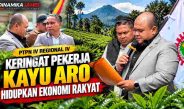 Arief Kurniawan SP-BUN PTPN IV Regional IV saat menyampaikan pernyataan tentang pekerja Kebun Kayu Aro
